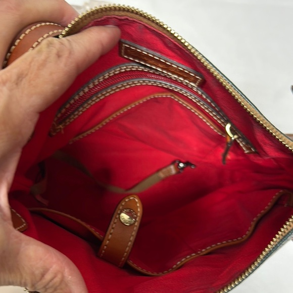 Dooney & Bourke Green and Brown Shoulder Bag with Leather Accents - Picture 15 of 16